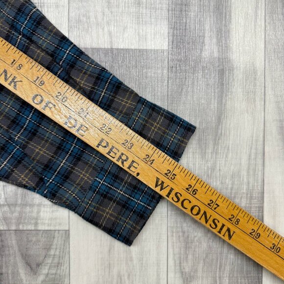 ✅ Mens 3X VTG Haband Casual Joe Blue Plaid Button Up Shirt Style 14D Long Sleeve - Picture 6 of 8